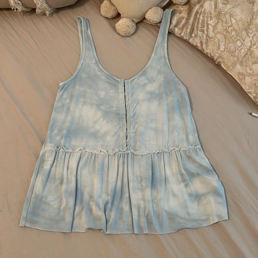 American Eagle, soft and sexy tie-dye cloud babydoll tank extra small 🌧️